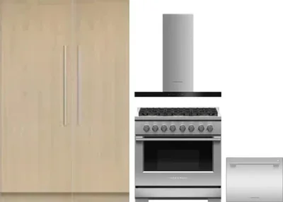 5 Piece Package Includes Refrigerator, Freezer, Range, Hood And Dishwasher